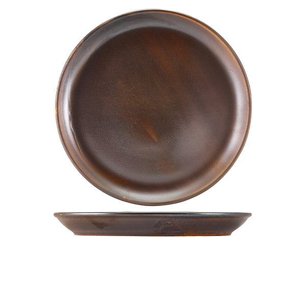 Terra Porcelain Rustic Copper Coupe Plate 30.5cm pack of 6