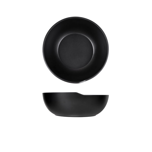 Black Copenhagen Round Melamine Bowl 20 x 7.5cm pack of 6