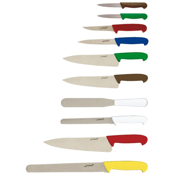 10 Piece Colour Coded Knife Set + Knife Case pack of 1