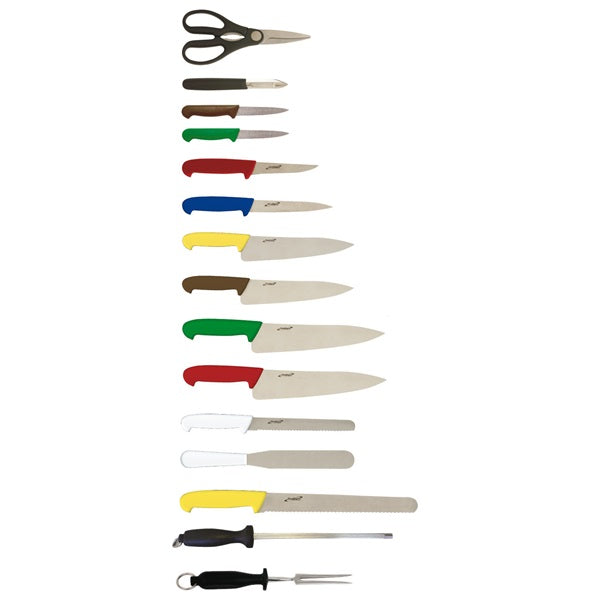 15 Piece Colour Coded Knife Set + Knife Case pack of 1