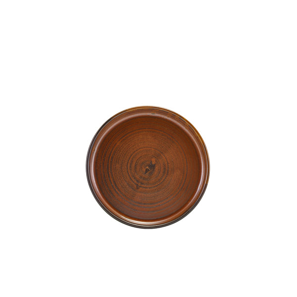 Terra Porcelain Rustic Copper Low Presentation Plate 14cm pack of 12