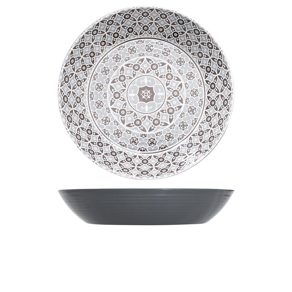 Grey Marrakesh Melamine Bowl 42.5 x 8cm pack of 1