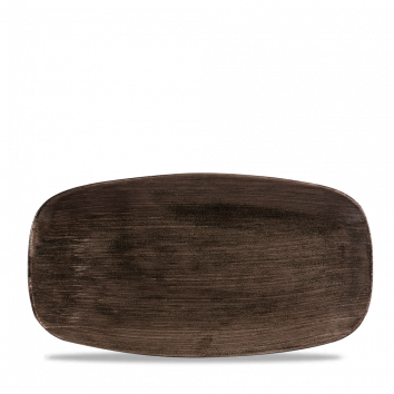 Stonecast Patina Iron Black Chefs Oblong Plate 13 7/8X7 3/8" Box 6