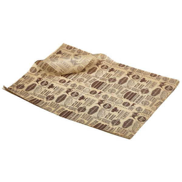 Greaseproof Paper Steak House Design 25 x 35cm pack of 1