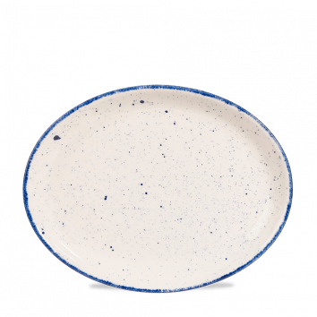 Stonecast Hints Indigo Oval Plate 12" Box 12