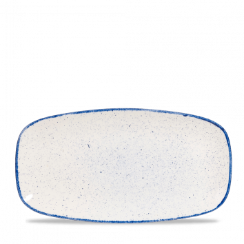 Stonecast Hints Indigo Chefs Oblong Plate 13 7/8X7 3/8" Box 6