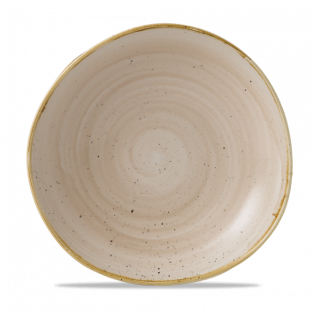 Stonecast Nutmeg Cream Round Trace Bowl 9 7/8" Box 12