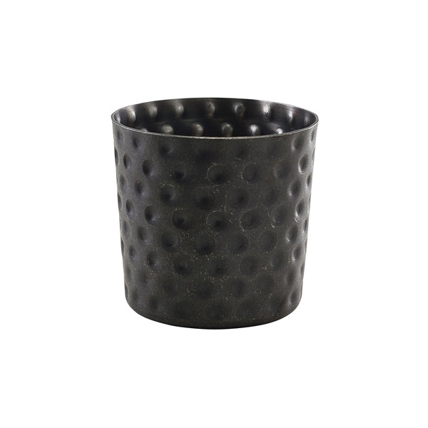GenWare Black Vintage Steel Hammered Serving Cup 8.5 x 8.5cm pack of 12