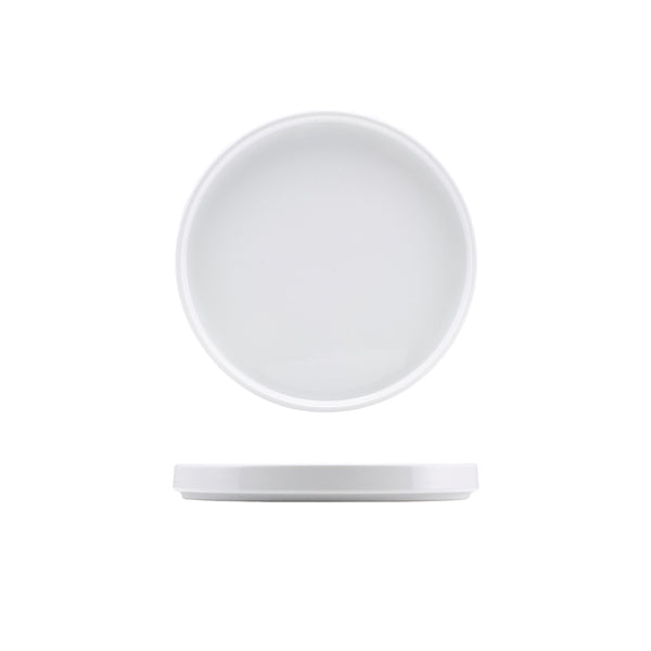 Genware Porcelain Low Presentation Plate 18cm/ 7" pack of 6
