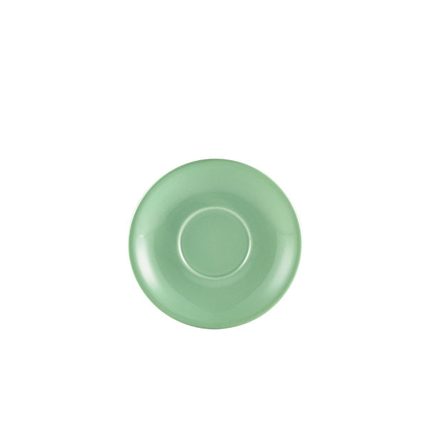 Genware Porcelain Green Saucer 13.5cm/ 5.25" pack of 6