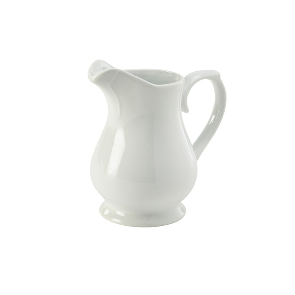 Genware Porcelain Traditional Serving Jug 28cl/ 10oz pack of 6