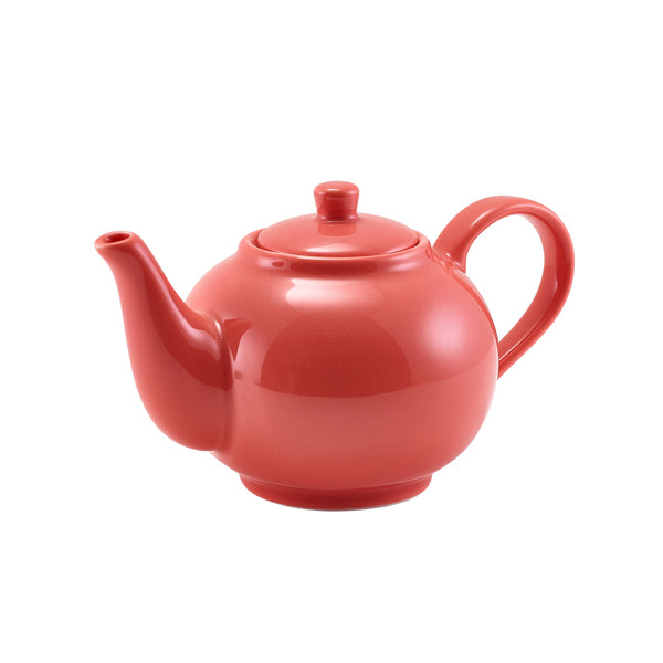 GenWare Porcelain Coral Teapot 45cl/ 15.75oz Per Case of 6