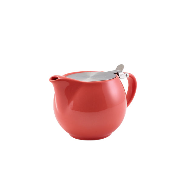 GenWare Porcelain Coral Teapot with St/ St Lid & Infuser 50cl/ 17.6oz Per Case of 6