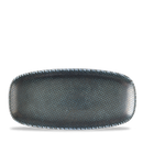 Astro Metallic Blue  Chefs Oblong Plate 10.6"X5" Box 12