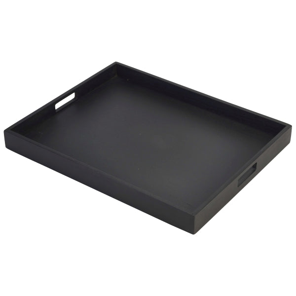 Solid Black Butlers Tray 49 x 38.5 x 4.5cm pack of 1