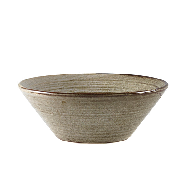 Terra Porcelain Grey Conical Bowl 16cm pack of 6
