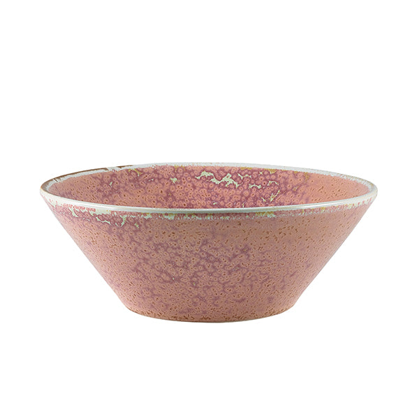Terra Porcelain Rose Conical Bowl 16cm pack of 6