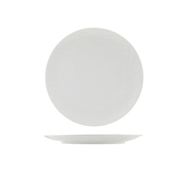 Incise Porcelain Lavara Coupe Plate 25.5cm Per Case of 4