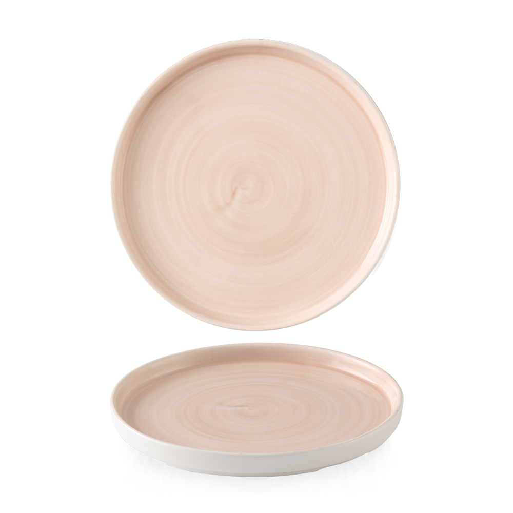 Stonecast Canvas Coral  Walled Plate 8.25" Box 6