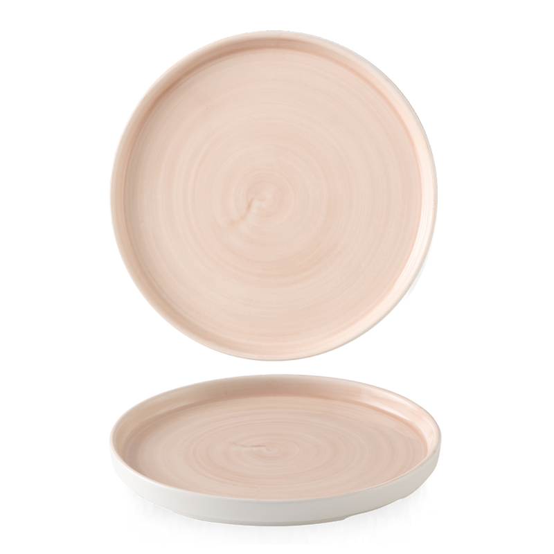 Stonecast Canvas Coral  Walled Plate 10 2/8" Box 6