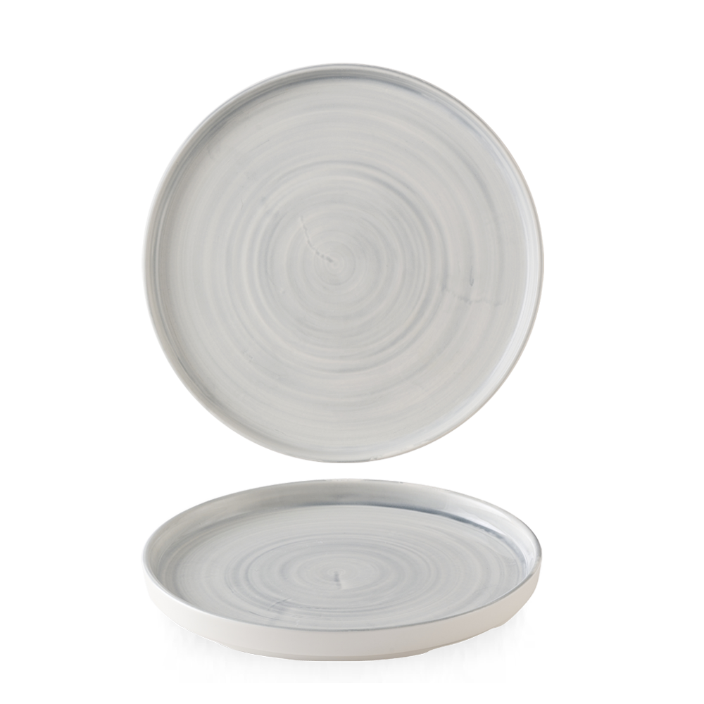 Stonecast Canvas Grey  Walled Plate 8.25" Box 6