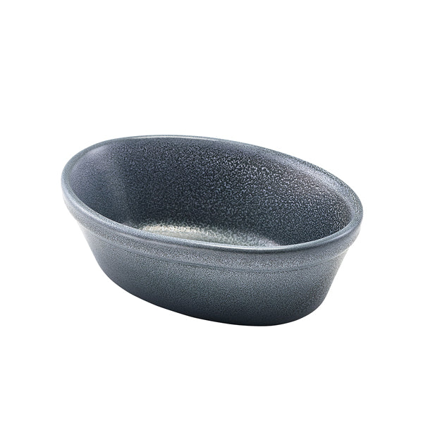 Forge Graphite Stoneware Oval Pie Dish 16cm pack of 6