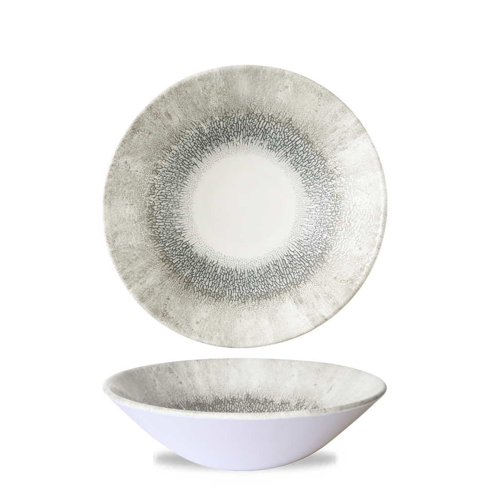 Studio Prints Fusion Grey Evolve Deep Coupe Bowl 8 2/3" Box 6