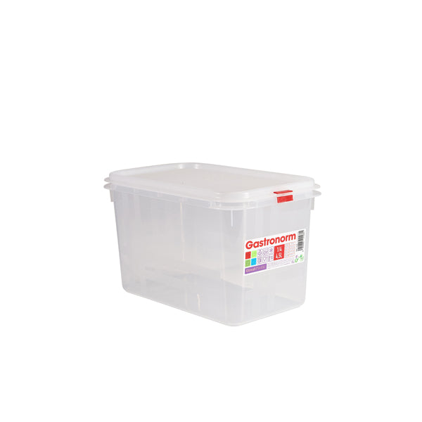 GenWare Clear Polypropylene Container GN1/4 150mm Per Case of 6