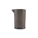 Terra Porcelain Black Fluted Jug 10cl/3.5oz Per Case of 6