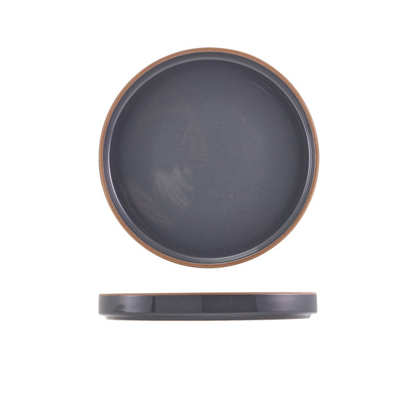 GenWare Kava Dark Grey Stoneware Presentation Plate 20cm Per Case of 6