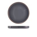 GenWare Kava Dark Grey Stoneware Presentation Plate 25cm Per Case of 6