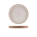 GenWare Kava White Stoneware Raw Wall Presentation Plate 20cm Per Case of 6