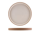 GenWare Kava White Stoneware Raw Wall Presentation Plate 25cm Per Case of 6