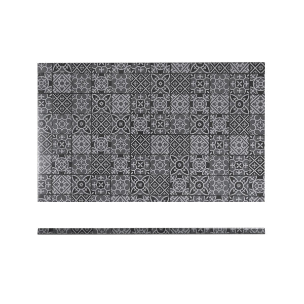 Black Marrakesh Melamine GN 1/1 Slab 53 x 32.5cm Per Case of 1