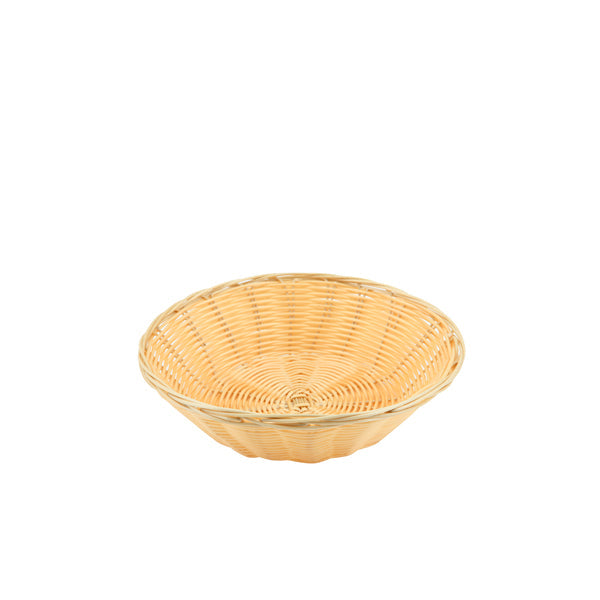 Round Polywicker Basket 9.5"Dia X 2.5" Deep pack of 12