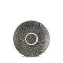 Raku Quartz Black  Cappuccino Saucer 6.25" Box 12