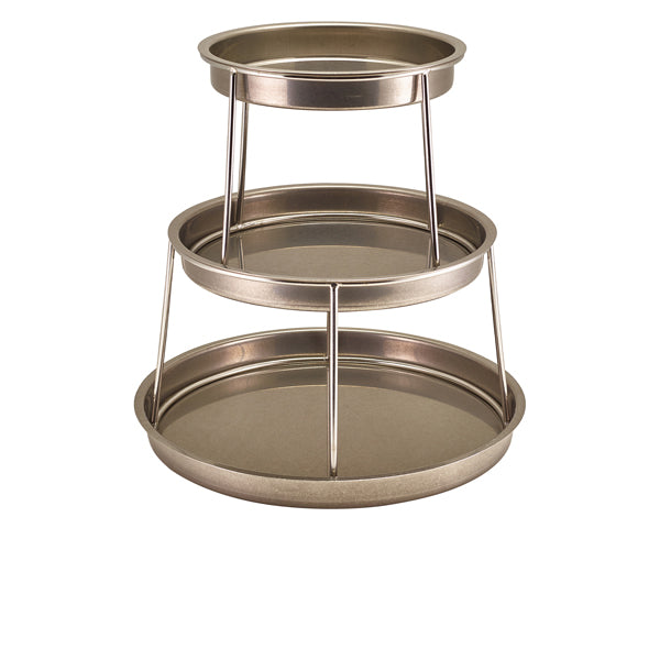 GenWare Three Tier Vintage Steel Seafood Stand Per Case of 1