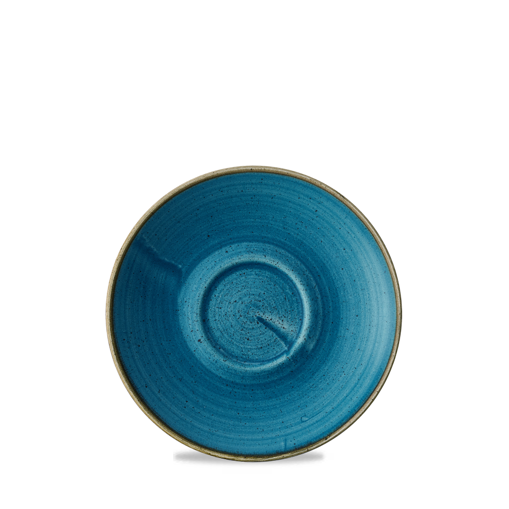 Stonecast Java Blue Cafe Cappuccino Saucer 6.25" Box 12