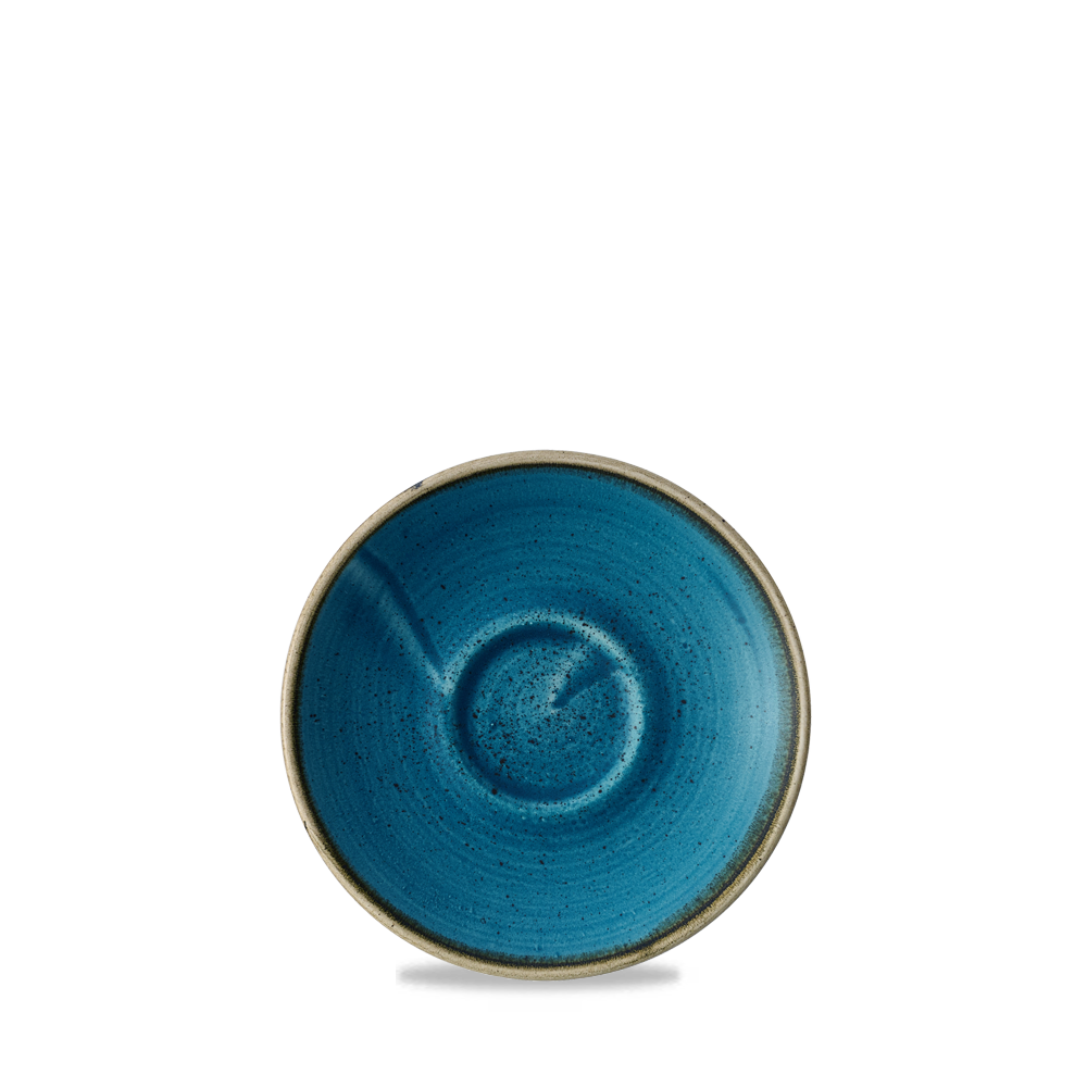 Stonecast Java Blue Cafe Espresso Saucer 4.5" Box 12