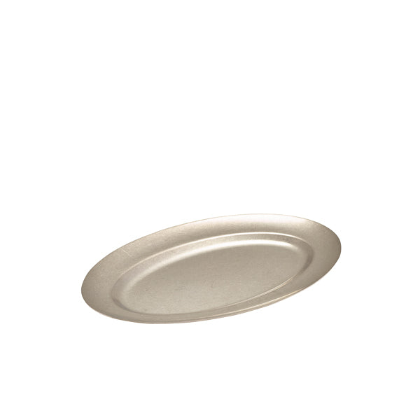 GenWare Vintage Steel Oval Platter 35cm Per Case of 12