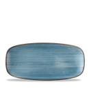 Stonecast Raw Teal  Chefs Oblong Plate 10.6"X5" Box 12