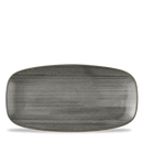 Stonecast Raw Black  Chefs Oblong Plate 11 3/4X6" Box 12