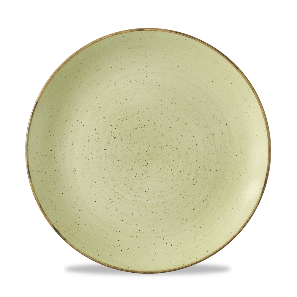 Stonecast Raw Green Evolve Coupe Plate 10.25" Box 12