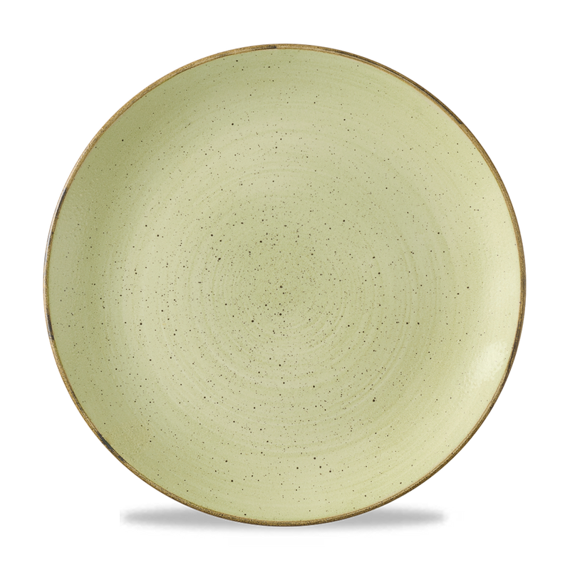 Stonecast Raw Green Evolve Coupe Plate 11.25" Box 12