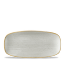Stonecast Raw Grey  Chefs Oblong Plate 10.6"X5" Box 12