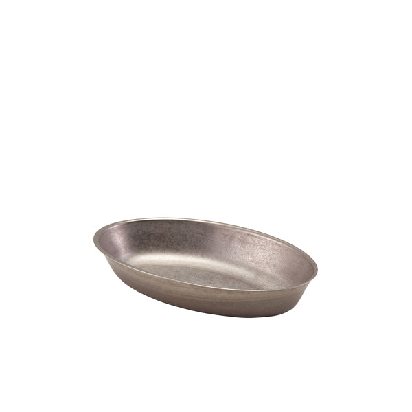 GenWare Vintage Steel Oval Dish 17.5 x 11cm Per Case of 6