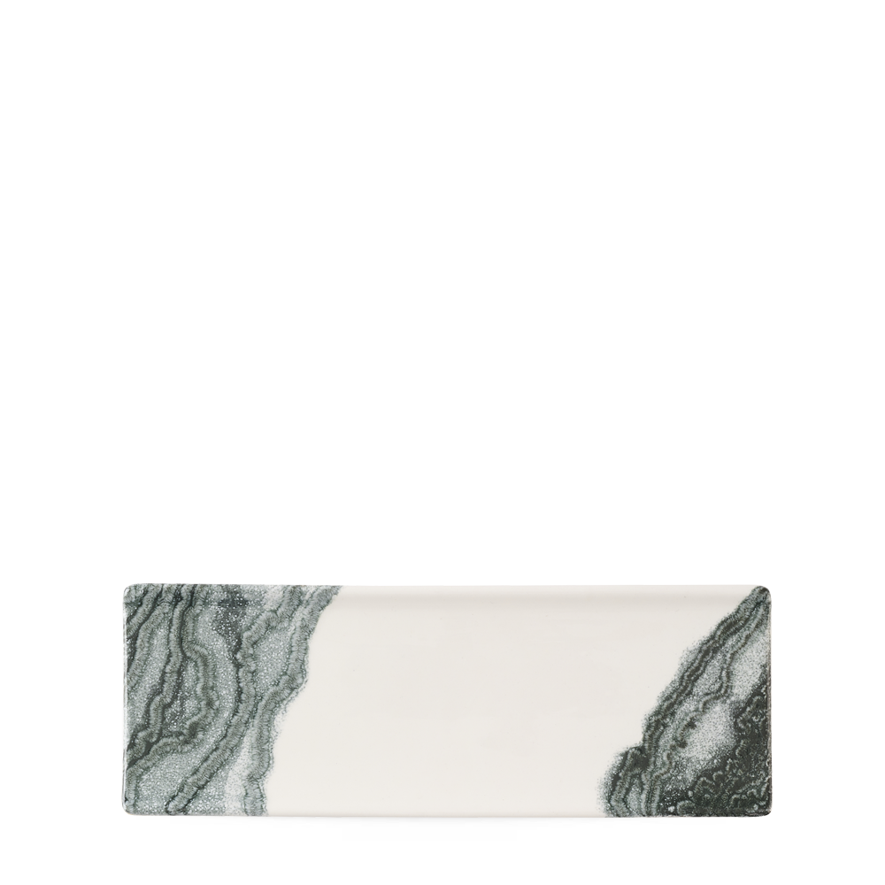 Tide Black Oblong Plate 25X9Cm Box 6