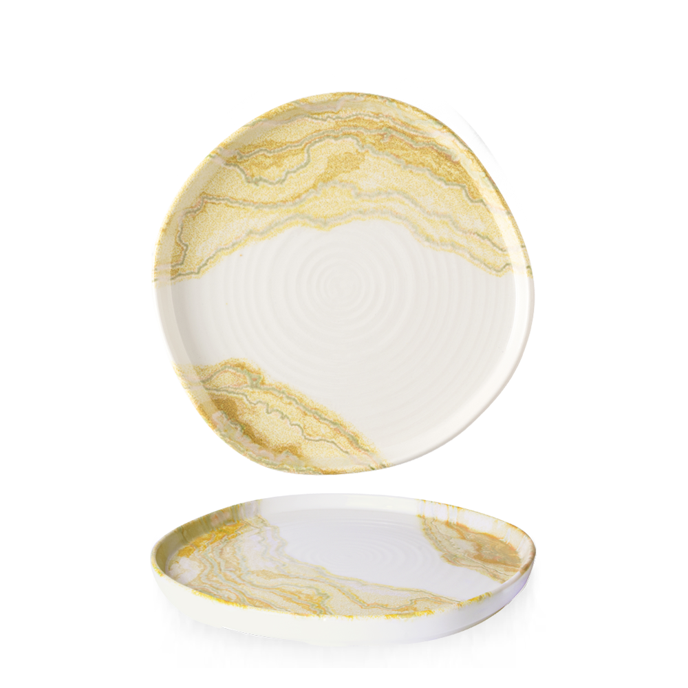 Tide Gold Organic Walled Plate 8 1/4" Box 6