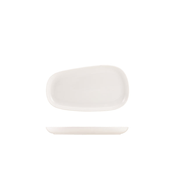 Genware Porcelain Organic Rectangular Plate 24cm/ 9.4"