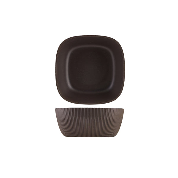 GenWare Melamine Black Aria Square Buffet Bowl 25cm